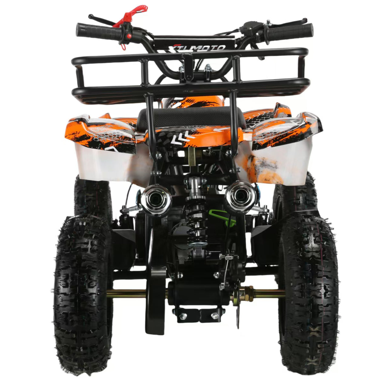 49cc Gas Powered Kids ATV – 6” All-Terrain Tires, 2-Stroke Engine, Disc Brakes | Off-Road Mini Quad for Ages 5–10| Orange