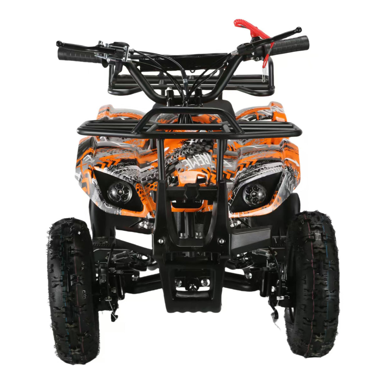 49cc Gas Powered Kids ATV – 6” All-Terrain Tires, 2-Stroke Engine, Disc Brakes | Off-Road Mini Quad for Ages 5–10| Orange