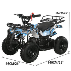 49cc Gas Powered Mini ATV – 6” All-Terrain Tires, 2-Stroke Engine, Disc Brakes | Off-Road Mini Quad