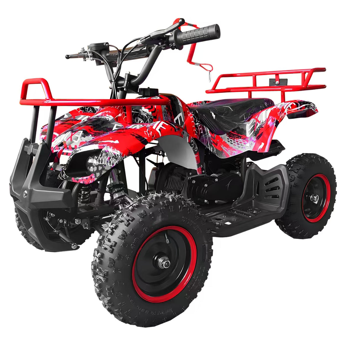 49cc Gas Powered Mini ATV – 6” All-Terrain Tires, 2-Stroke Engine, Disc Brakes | Off-Road Mini Quad