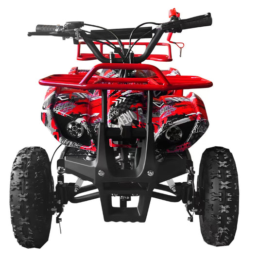 49cc Gas Powered Kids ATV – 6” All-Terrain Tires, 2-Stroke Engine, Disc Brakes | Off-Road Mini Quad for Ages 5–10|Red